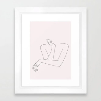 Woman's Arms Crossed Line Drawing