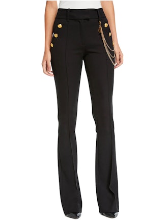 Alair High-Rise Boot-Cut Trousers with Chain Details