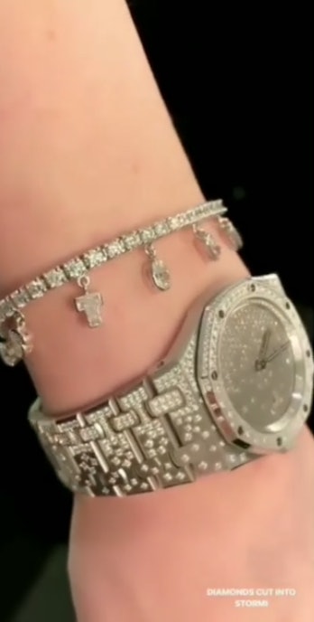 iced out cartier santos 100