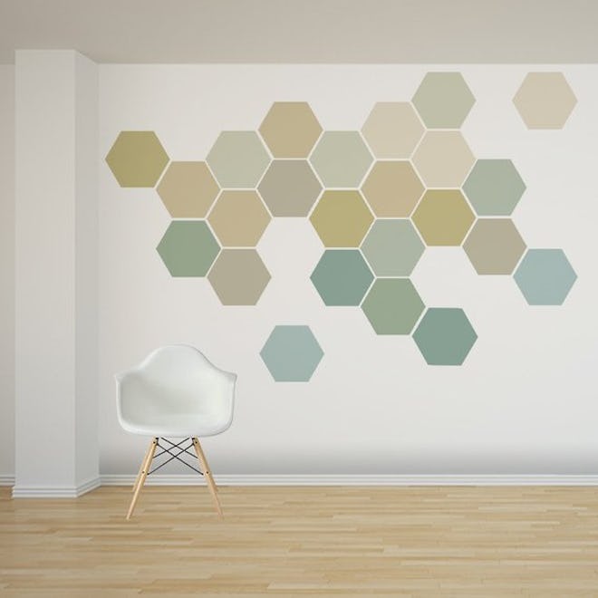 Ombre Honeycomb Wall Decals 