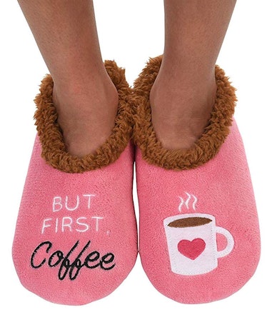 Snoozies Classic Splitz Applique Slipper Socks