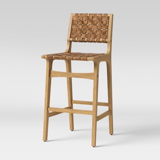 Ceylon Woven and Wood Barstool Brown & Natural Wood - Opalhouse