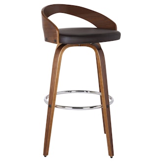 Sonia 30" Faux Leather Barstool -Brown - Armen Living