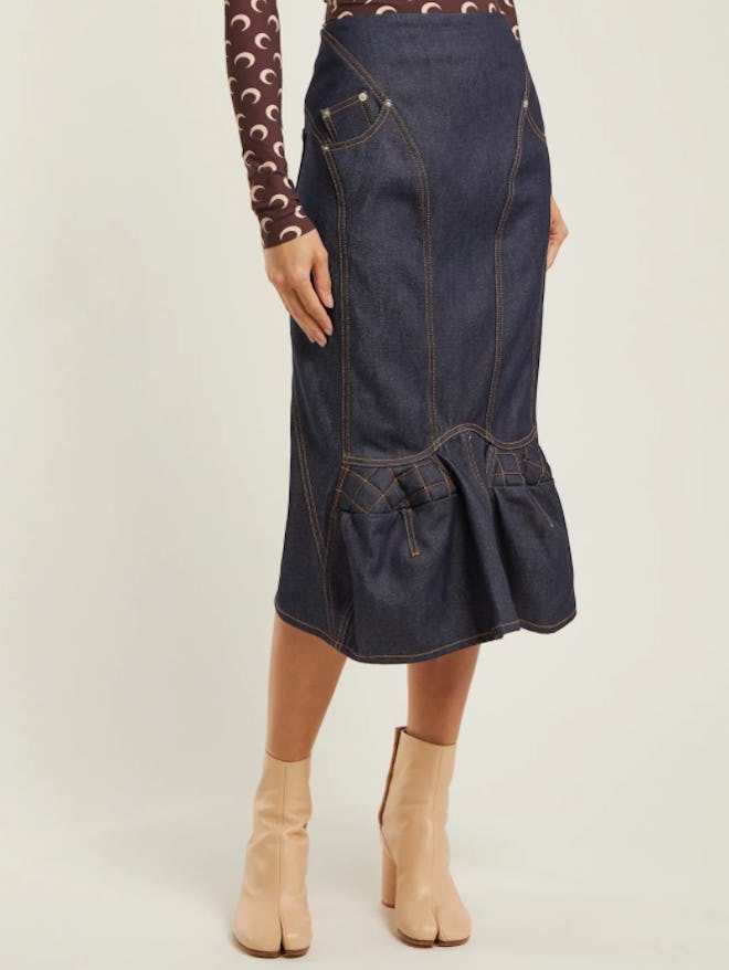 Sculpted Denim Skirt