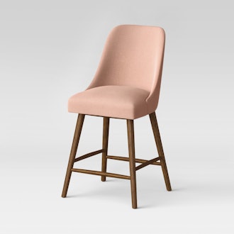 26" Geller Modern Counter Stool Blush with Chestnut Legs - Project 62