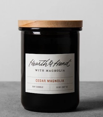 Lidded Jar Container Candle 8oz - Cedar Magnolia - Hearth & Hand with Magnolia