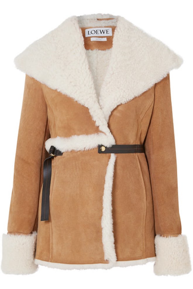 Belted Shearling Jacket