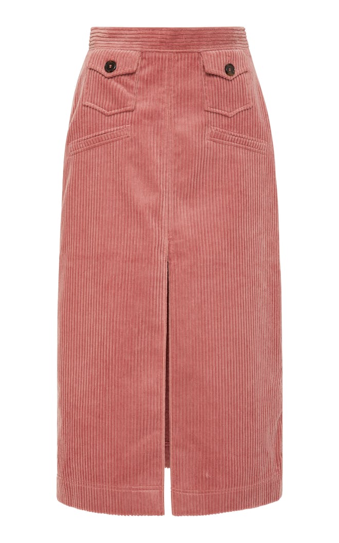 Corduroy Midi Skirt 