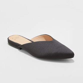 Women's Lan Faux Satin V Throat Backless Mules - A New Day™