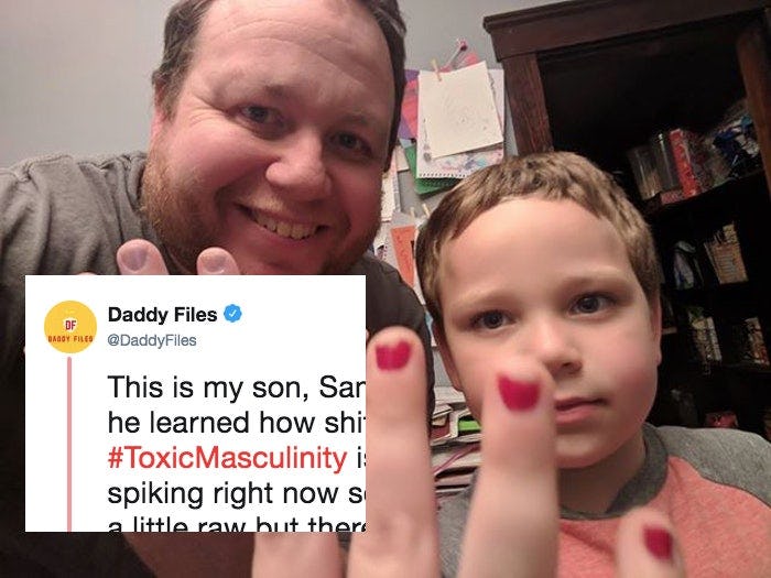 This Dad's Viral Post About His Son's Nail Polish Has Sparked A Much
