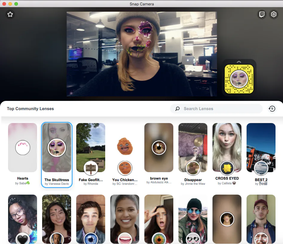 How To Use Snap Lenses On Desktop For Skype, YouTube, Or Google ...