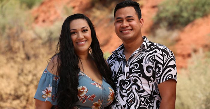 Kalani and Asuelu, the newest stars of TLC's 90 Day Fiancé smiling for a photo