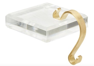 Fig & Dove Dorsey Stocking Holder, Clear/Gold
