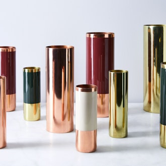 Hawkins New York Copper and Brass Louise Vases