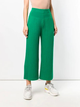 Cropped Pleat Trousers