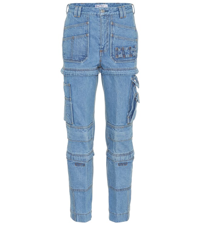 Multi-Zip High-Waist Jeans
