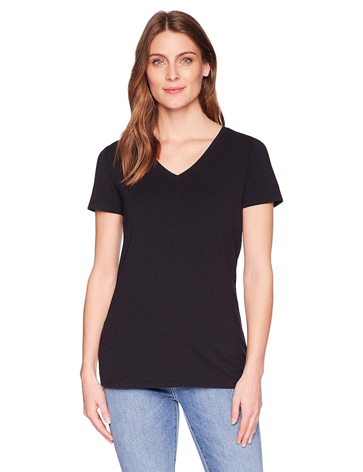 Amazon Essentials Women's Short-Sleeve V-Neck (2-Pack)