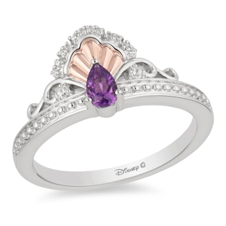 Enchanted Disney Fine Jewellery Amethyst & Diamond Ariel Ring