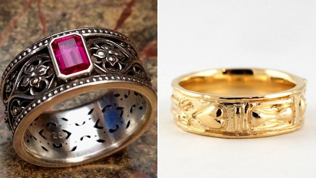7 Spooky Wedding Rings For A Halloween Wedding You & Bae Won't Soon