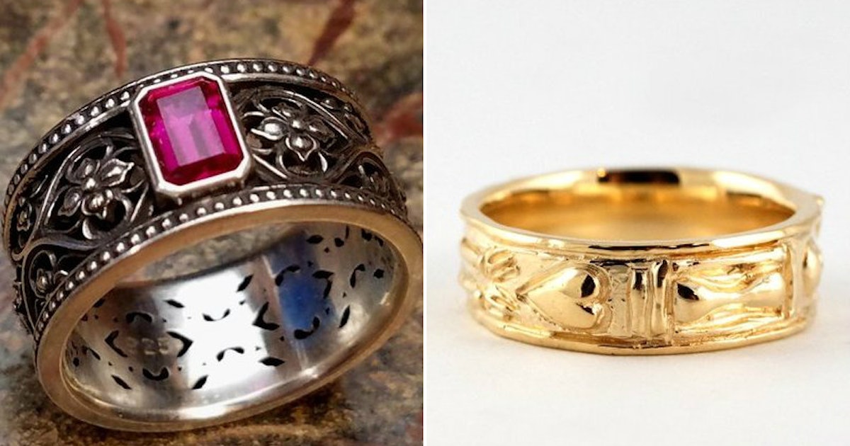 7 Spooky Wedding Rings For A Halloween Wedding You & Bae Won't Soon