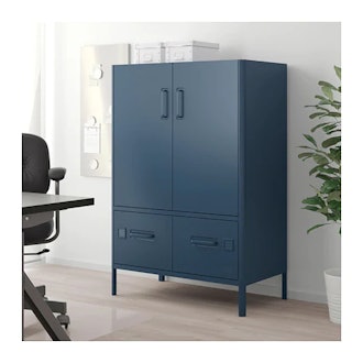 IDÅSEN Cabinet With Doors And Drawers In Blue