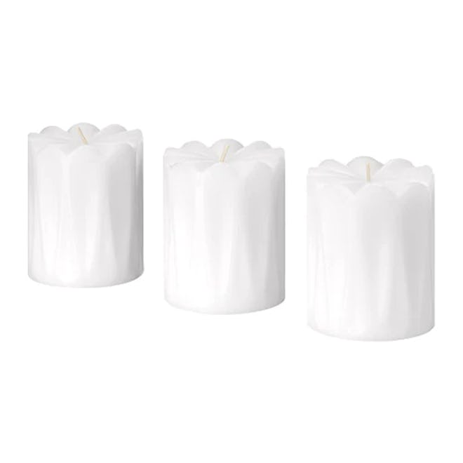 VINTER 2018 Unscented Block Candle, White