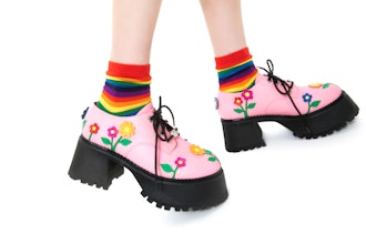 Blossoming Baby Lace-Up Platforms 