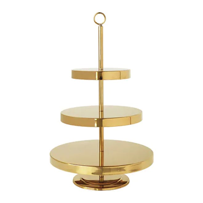 VINTER 2018 Serving Stand 3 Tiers, Gold