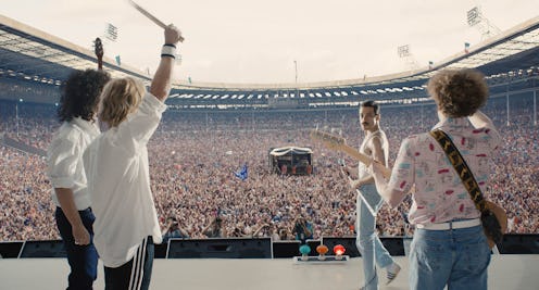 Rami Malek in 'Bohemian Rhapsody'. Photo via 20th Century Fox