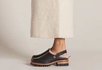 Whipstitch Shearling Clogs