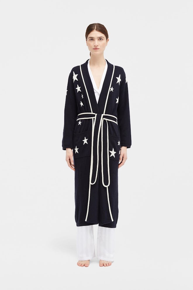 Navy Star Cashmere Dressing Gown from CHINTI & PARKER.