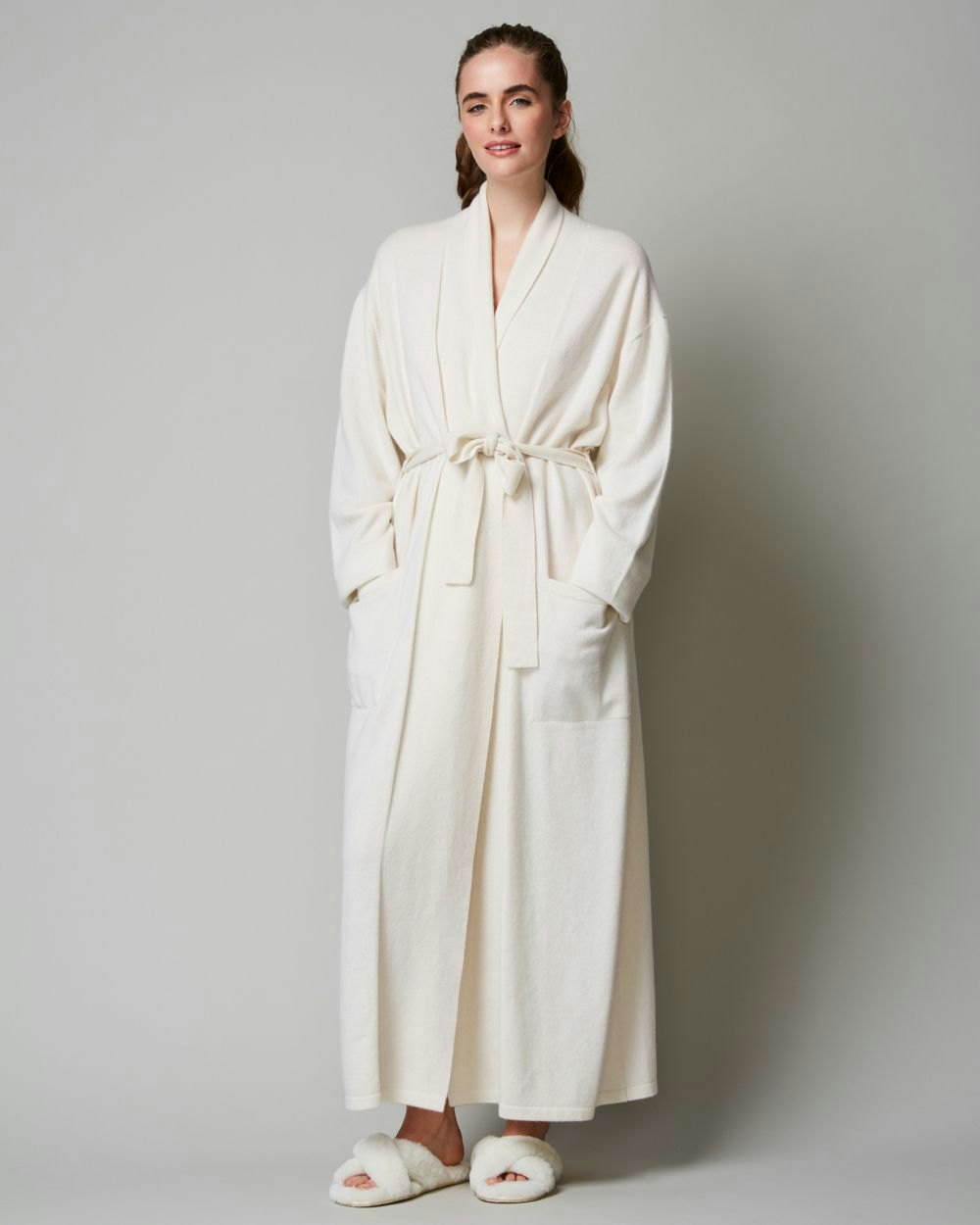 cashmere long robe