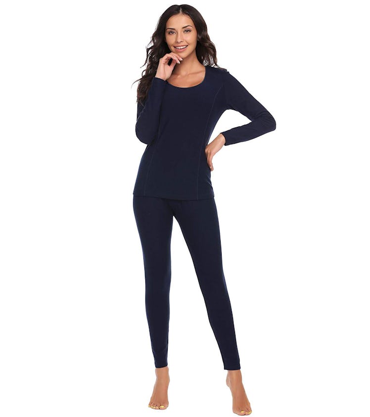 Ekouaer Women's Thermal Fleece-Lined Layering Set