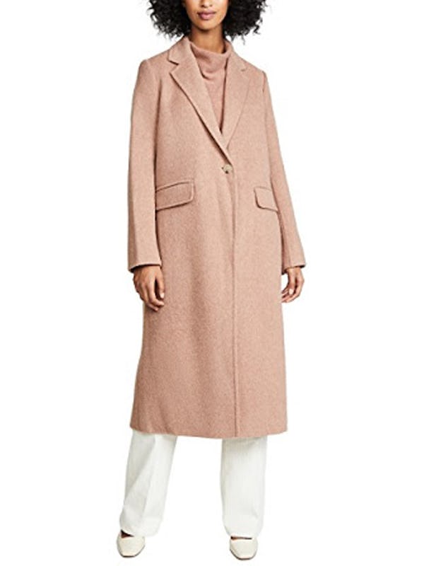 Long wool alpaca blend coat outlet vince