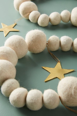 White Felted Garland