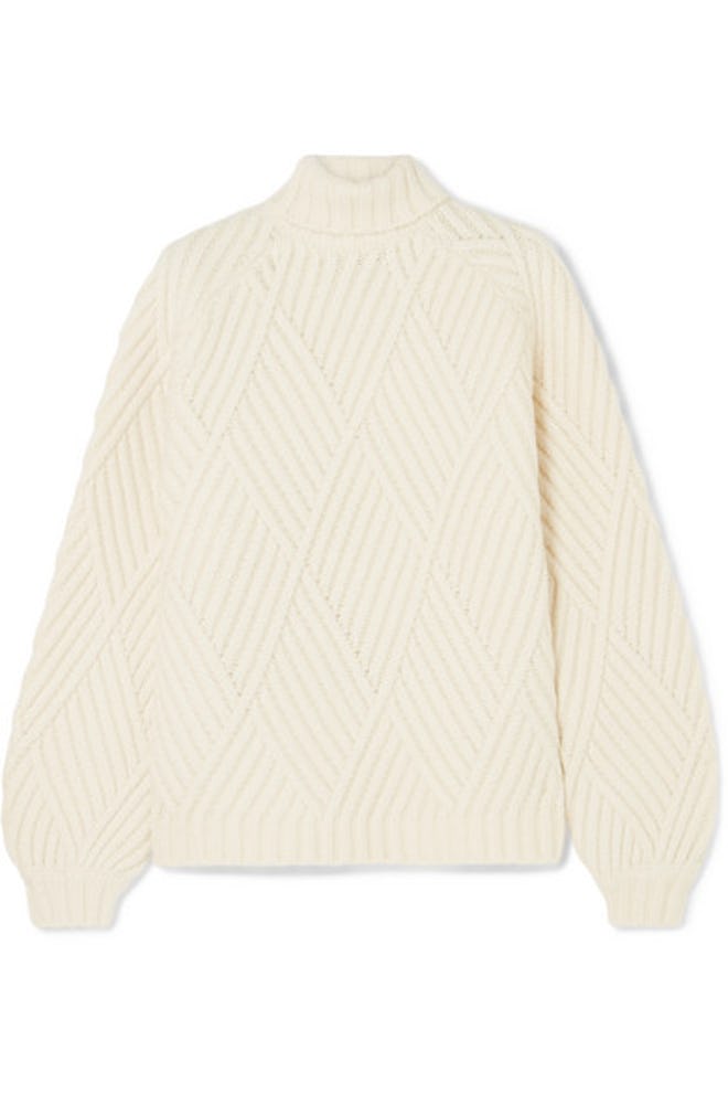 Wool-blended Turtleneck Sweater