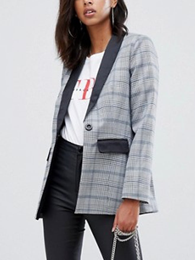 Boohoo Contrast Lapel Blazer