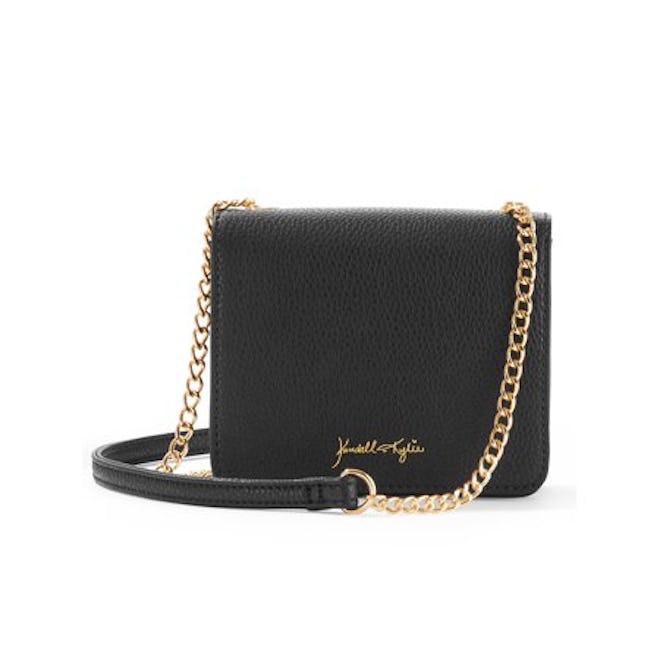 Kendall + Kylie Black Pebble Faux Leather Crossbody 