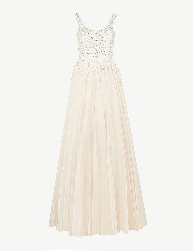 Adara Embellished And Tulle Gown