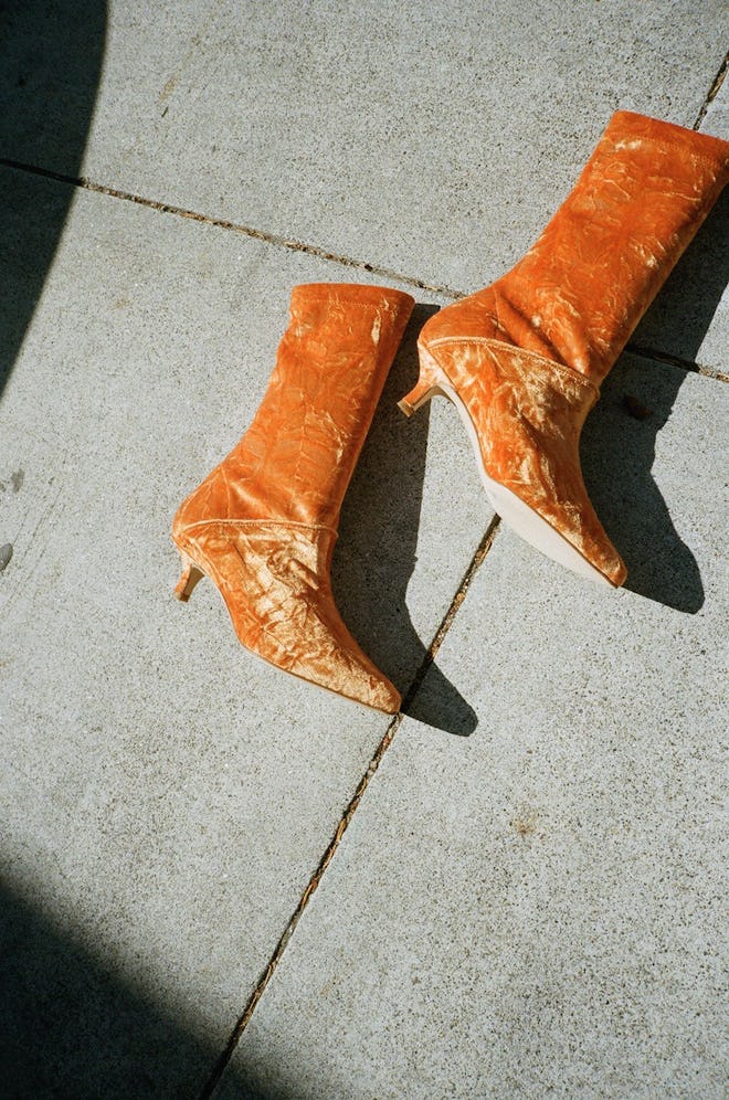 Tibi Harper Boot - Tangerine