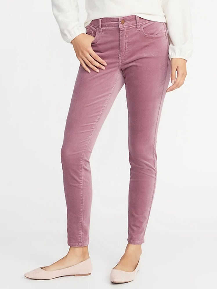 Mid-Rise Rockstar Super Skinny Velvet Pants