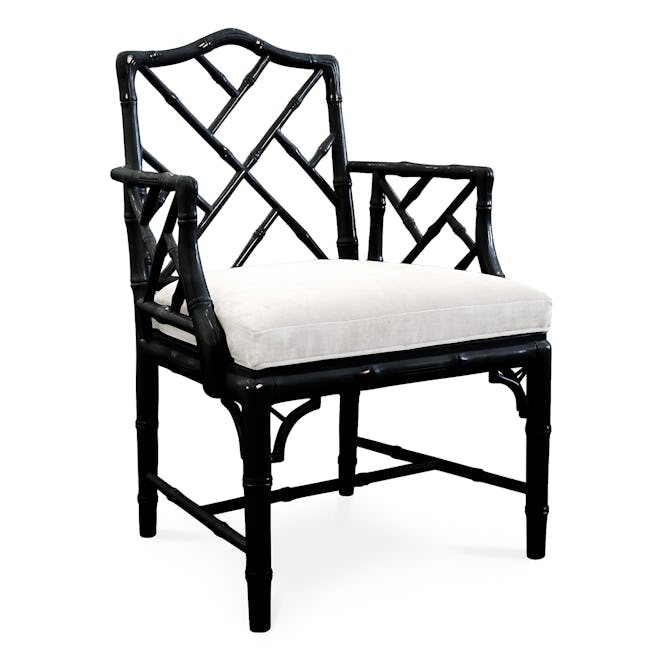 Black Chippendale Arm Chair