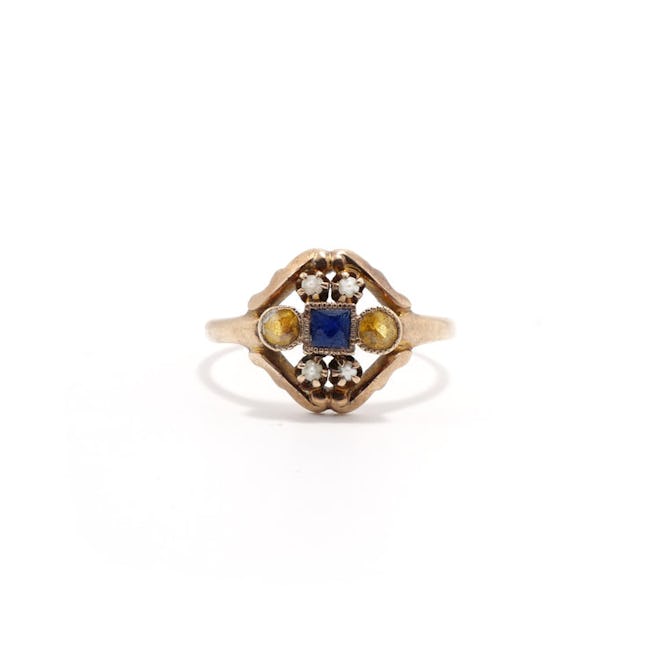 Rennes Sapphire And Citrine Ring