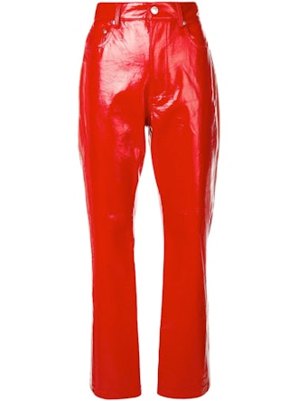 Faux Patent Trousers