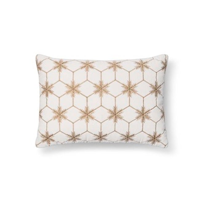 Project 62 White Metallic Snowflake Lumbar Pillow