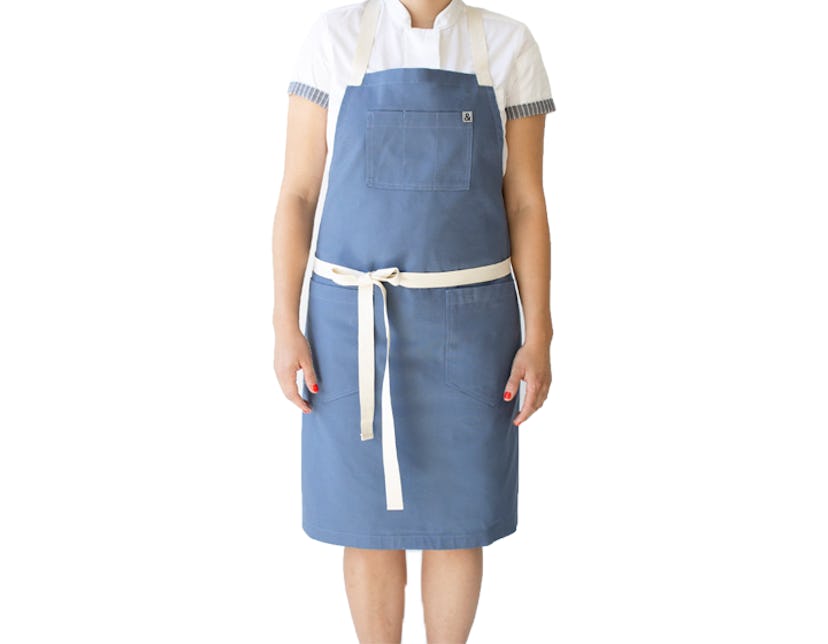 Blue Moss Crossback Apron