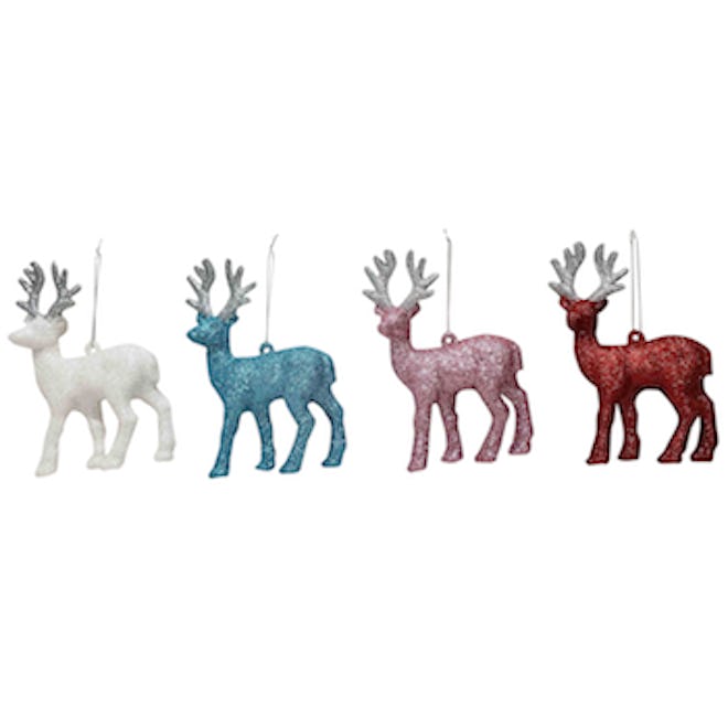 Wondershop Glitter Reindeer Ornaments, Set of 4