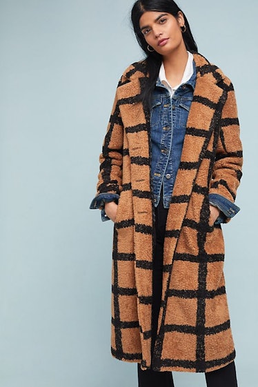 Berber-Checked Coat