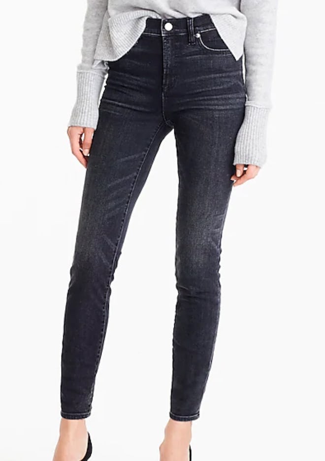 High Rise Toothpick Jean In Charcoal Wash