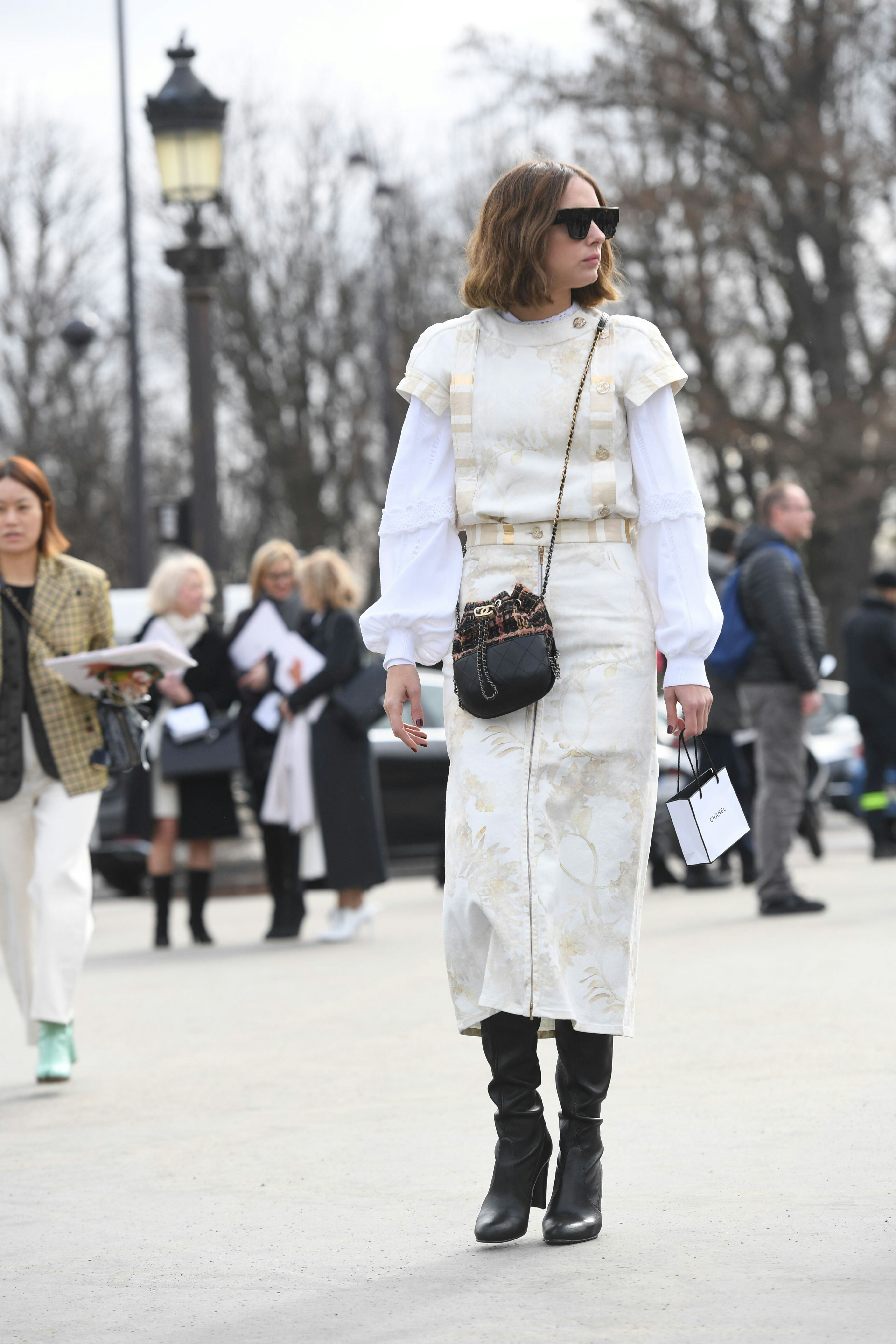 white dress winter outfit